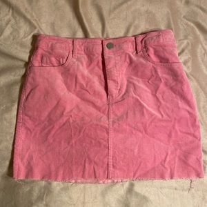 Pink Denim Skirt